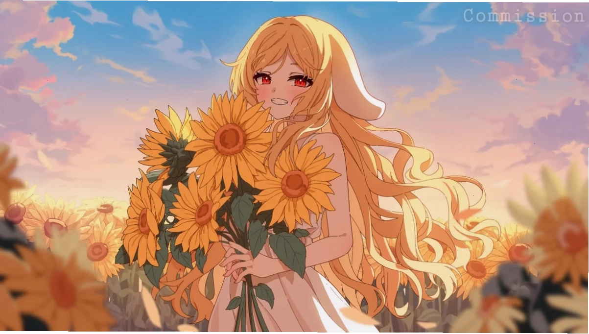 ảnh anime girl tóc cam rực rỡ