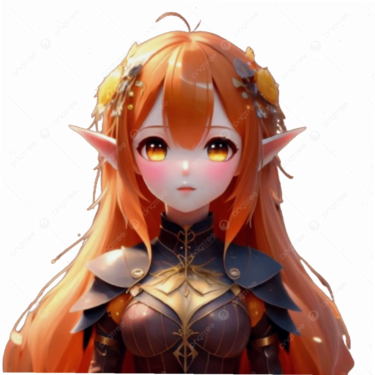 ảnh anime girl tóc cam rực rỡ