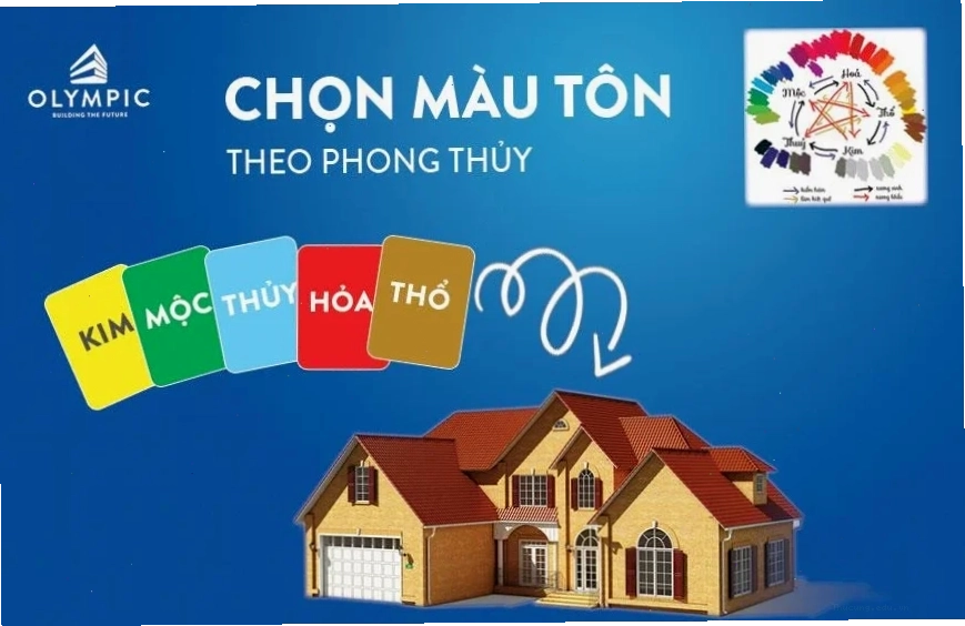 Lựa chọn màu sắc tôn hợp mệnh gia chủ