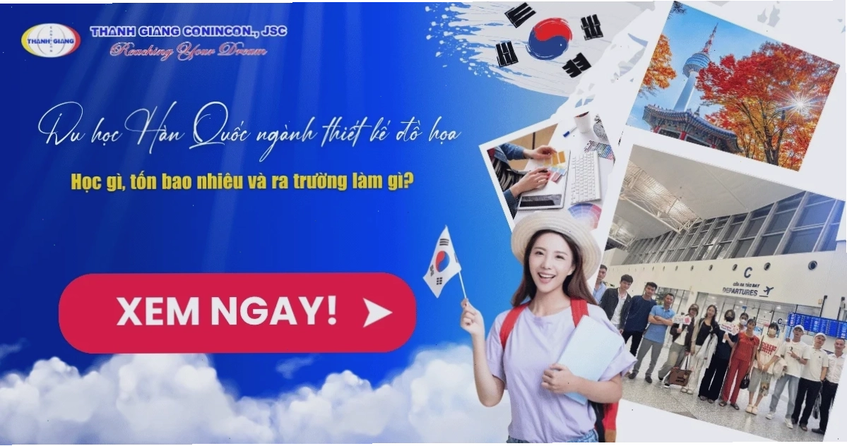 Sinh viên thực hành du học hàn quốc ngành thiết kế đồ họa trên thiết bị công nghệ cao